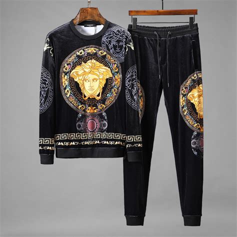 versace tracksuit velour|Versace tracksuit cheap.